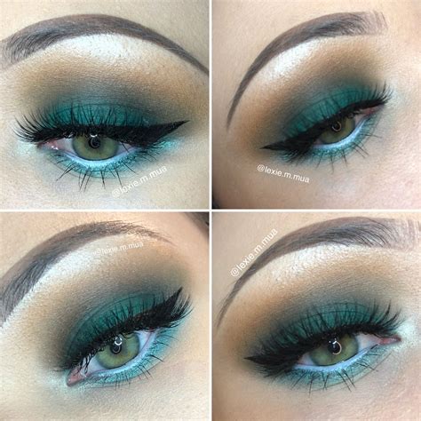 eyeshadow makeup for teal dress.